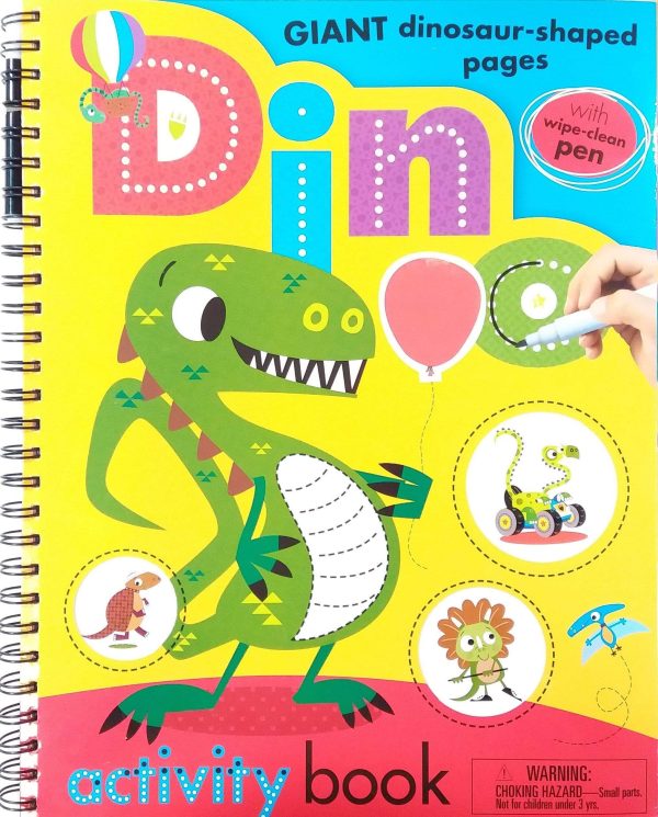 Dino Activity Book: Giant Dinosaure-Shaped Pages With Wipe-Clean Pen Sale